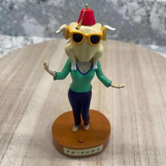 Hallmark FRIENDS Monicca w/ Turkey on Head Christmas Tree Ornament Thanksgivings - Picture 2 of 7
